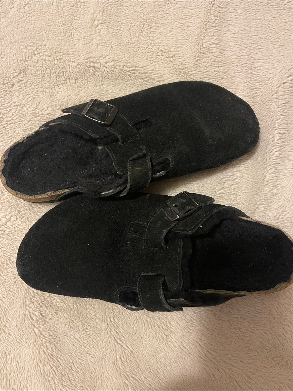 Birkenstock Suede Slip On Shoes with Buckle Women’s 40 black - Picture 4 of 6